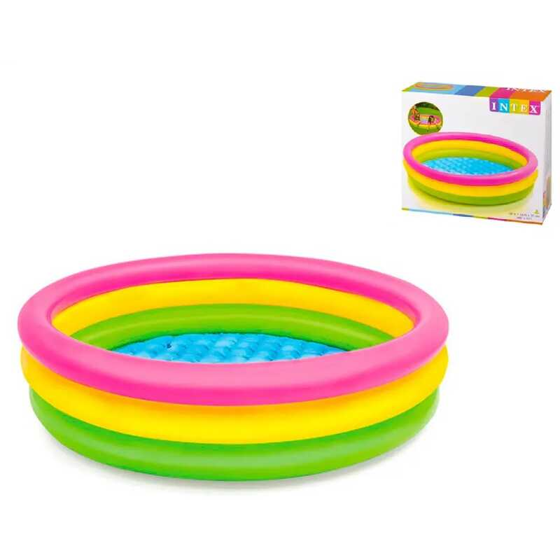 Intex Басейн 57412 NP “Веселка“ (6) 3 кільця, розміром 114х25см, обсяг: 136л, вага: 1,2 кг, від 3 до 6 років