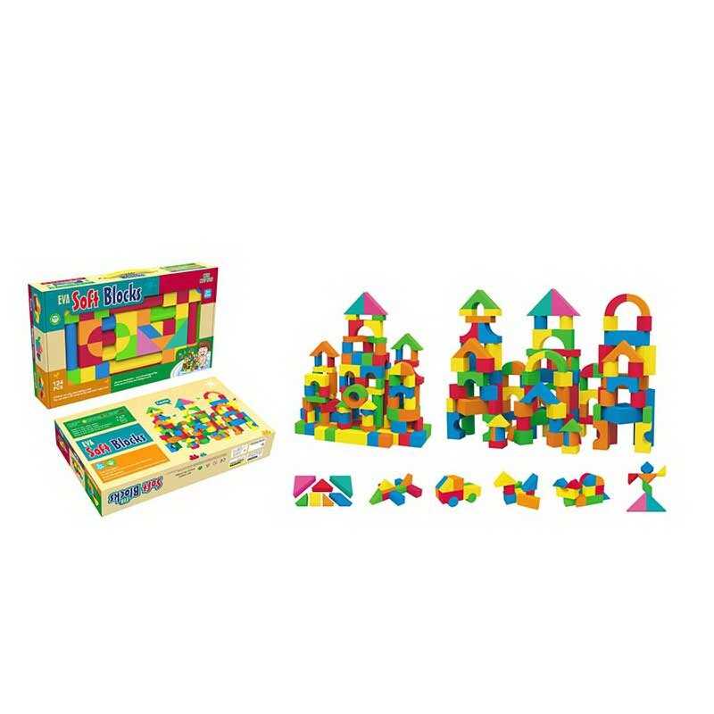 Конструктор U 8903 (24/2) 124 деталей, м“які блоки, в коробці