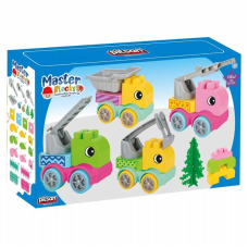 Конструктор Машинки 03-607 (6) Pilsan, “Спецтехніка”, 31 елемент, 4 машинки, в коробці