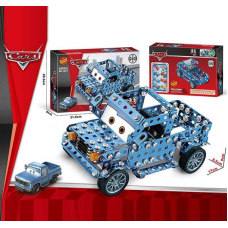 Конструктор металевий 128-7 (60/2) “Автомобіль”, інструменти, гумові шини, в коробці