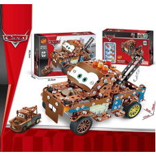 Конструктор металевий 128-8 (60/2) “Автомобіль”, інструменти, гумові шини, в коробці