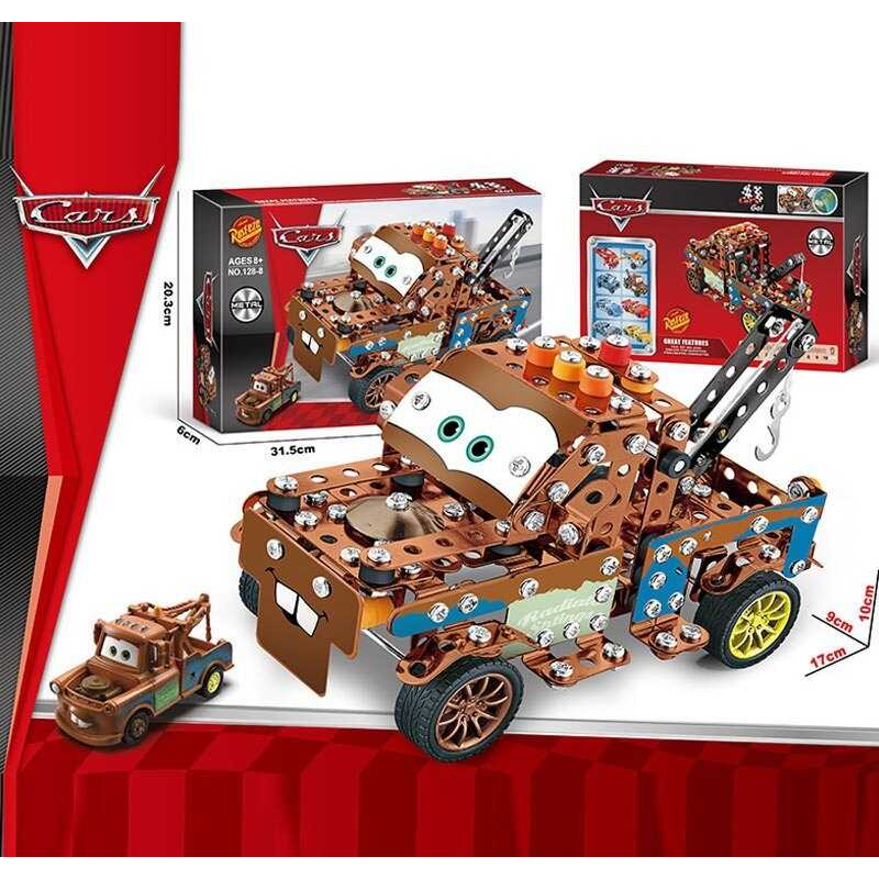 Конструктор металевий 128-8 (60/2) “Автомобіль”, інструменти, гумові шини, в коробці Конструктор металевий 128-8 (60/2) “Автомобіль”, інструменти, гумові шини, в коробці