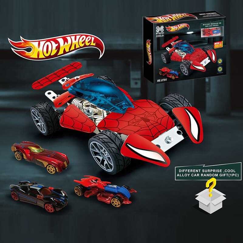 Конструктор металевий 8701 (72/2) “Автомобіль”, металопластикова машинка, інструменти, в коробці