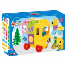 Конструктор Шкільний Автобус 03-606 (6) Pilsan, 28 елементів, чоловічки, в коробці
