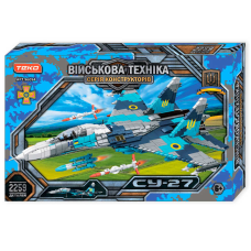 Конструктор “Військова техніка” 96094 (8) “Teko“, 2259 деталей, винищувач СУ-27, в коробці