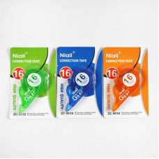 Корекційна стрічка С 60678/ZC-9910 (1728) ЦІНА ЗА 1 ШТУКУ, 3 кольори, довжина - 16 м, ширина стрічки - 5 мм, на листі