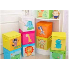 Короб-органайзер C 68849 (60) 25х25х25 см, складний, на липучці, ручки, в пакеті, ВИДАЄТЬСЯ МІКС ВИДІВ