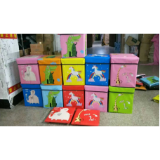 Короб-органайзер C 68850 (30) 30х30х30 см, складний, в пакеті, ВИДАЄТЬСЯ МІКС ВИДІВ