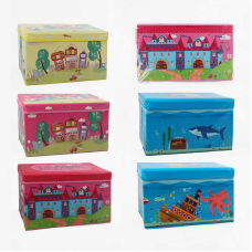 Короб-органайзер C 68853 (20) розкладний, розмір - 59.5х31х35.5 см, щільний картон, тканина відштовхує вологу, у пакеті, ВИДАЄТЬСЯ МІКС ВИДІВ