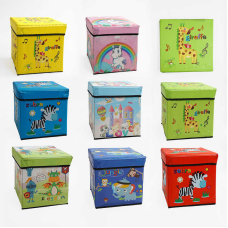 Короб-органайзер C 68854 (30) розкладний, розмір - 30х30х30 см, щільний картон, тканина відштовхує вологу, в пакеті, ВИДАЄТЬСЯ МІКС ВИДІВ