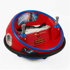 Космічний корабель JOY UF-02369 (1) двигуни 2*35W, акумулятор 12V, 4,5Ah, підсвічування, мелодії, пісні англійською мовою, регулювання гучності, ремені безпеки, пульт дистанційного керування, в коробці