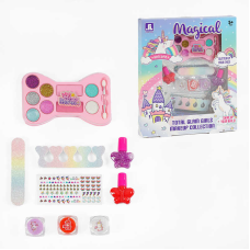 Косметика 2103 K (48/2) тіні, 2 лаки, 3 блиска, наліпки, аксесуари, в коробці