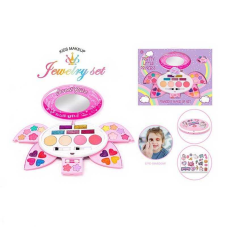 Косметика 2631 A (36/2) тіні для повік, блиски для губ, рум’яна, аплікатори, дзеркальце, наліпки, в коробці