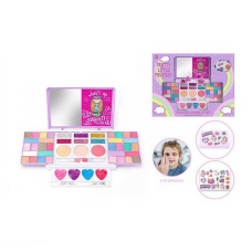 Косметика 2631 D (36/2) тіні для повік, блиски для губ, рум’яна, аплікатори, дзеркальце, наліпки, в коробці