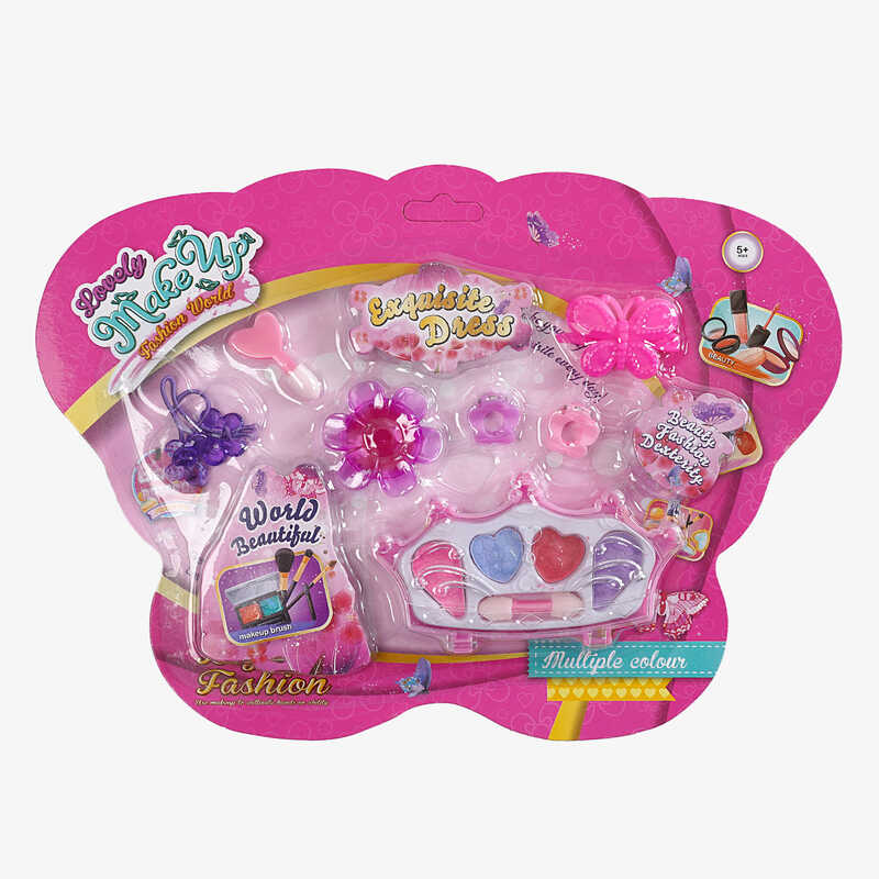 Косметика 557 I-20 (288/2) тіні для повік, помади, шпильки та резинка для волосся, аплікатор, на листі