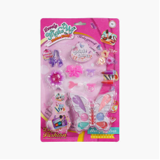 Косметика 557 P-10 (240/2) тіні, аплікатори, помади, аксесуари, резинка та заколки  для волосся, на листі 