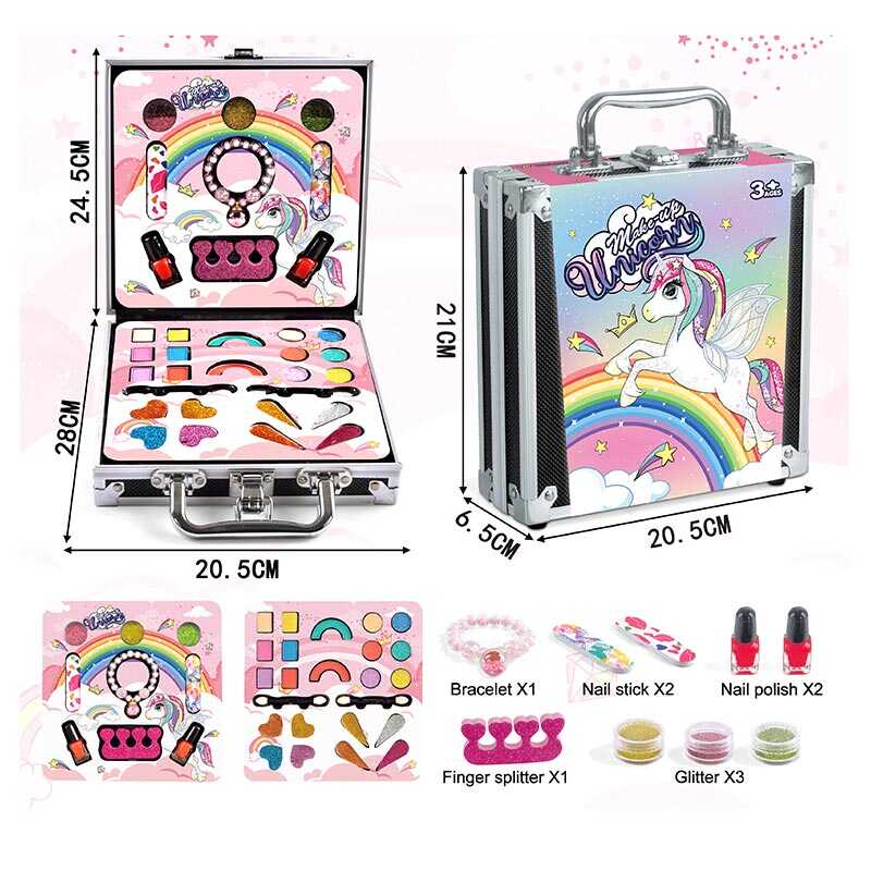 Косметика FT 2061 E (48) тіні, помади, блискітки, лаки, у валізі