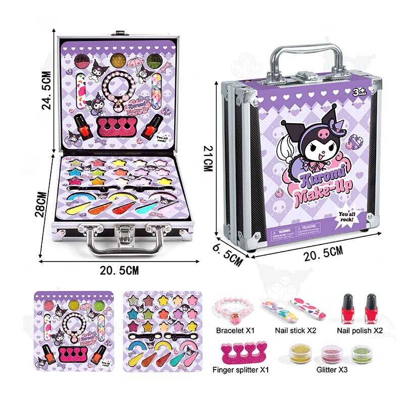 Косметика FT 2077 F (48) тіні, помади, блискітки, лаки, бафи, браслет, у валізі