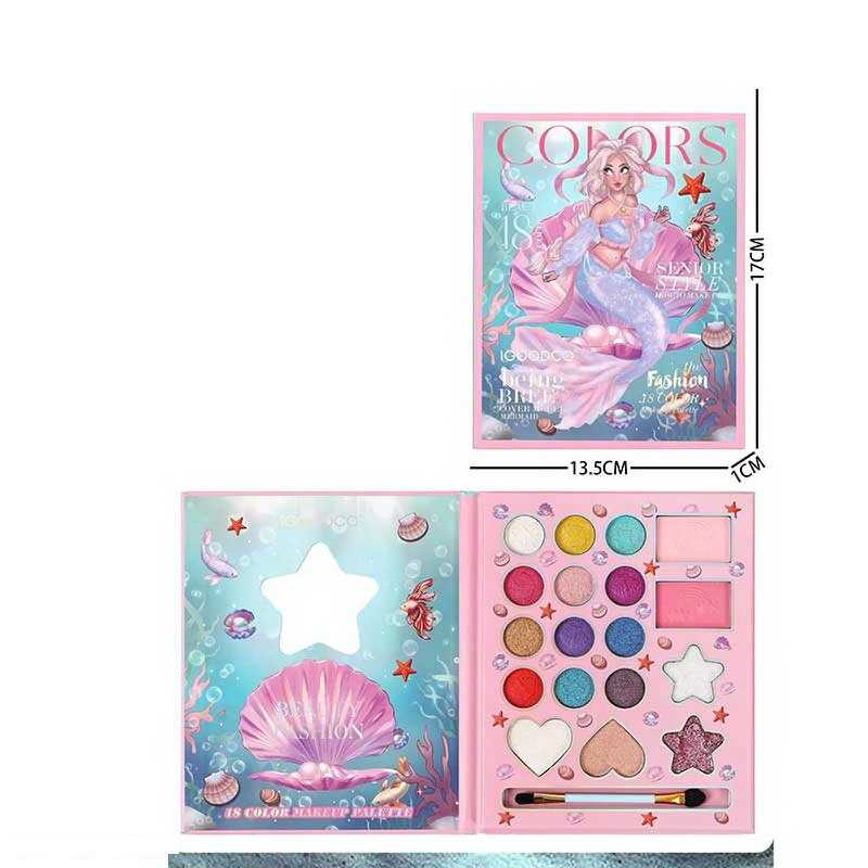 Косметика IG 3082 (192/16) 12 кольорів тіней, хайлайтери, рум“яна, у коробці