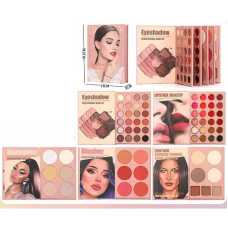 Косметика IG 3110 (96) тіні, хайлайтер, контуринг, рум“яна, помада, 5 сторінок з продуктами для макіяжу, у плівці