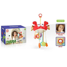 Брязкальце 20689 (36) “Краб”, мотузки для перетягування, прорізувач, шелесткі елементи, пискавка, кільце-тримач, в коробці