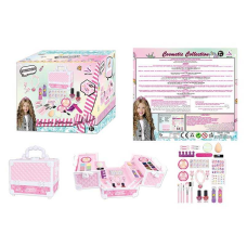 Косметика J 1154 B (18/2)  сережки, браслет, 2 помади, тіні сухі, тіні вологі, пензлики, спонжі, тіпси, пилочка, лаки для нігтів, рум’яна, пудра, розділювач для пальчиків, рухомі елементи, бокс, в коробці