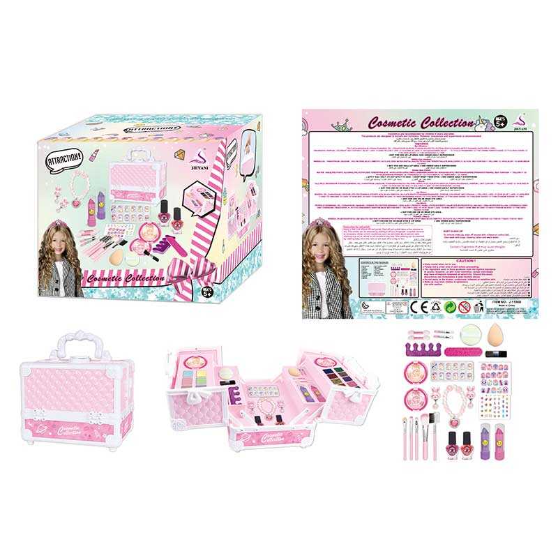 Косметика J 1154 B (18/2) сережки, браслет, 2 помади, тіні сухі, тіні вологі, пензлики, спонжі, тіпси, пилочка, лаки для нігтів, рум’яна, пудра, розділювач для пальчиків, рухомі елементи, бокс, в коробці Косметика J 1154 B (18/2) сережки, браслет, 2 помади, тіні сухі, тіні вологі, пензлики, спонжі, тіпси, пилочка, лаки для нігтів, рум’яна, пудра, розділювач для пальчиків, рухомі елементи, бокс, в коробці