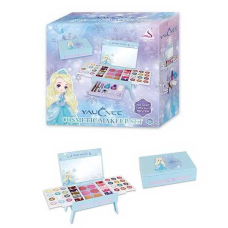 Косметика J 5001 (12/2) 12 тіней, 12 глітерів, лаки, пензлі, рум’яна, пудра, олівці, спонж, блиски для губ, дзеркало, органайзер, в коробці