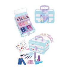 Косметика J 5014 (18) дзеркальце, тіні, глітери, лаки для нігтів, наліпки, пензлі, в боксі