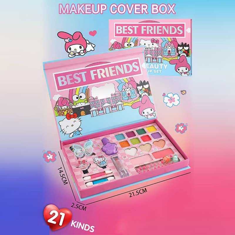 Косметика LK 28582 (144) тіні, хайлайтер, рум“яна, помада, лак для нігтів, аплікатори, прикраси для волосся, у плівці