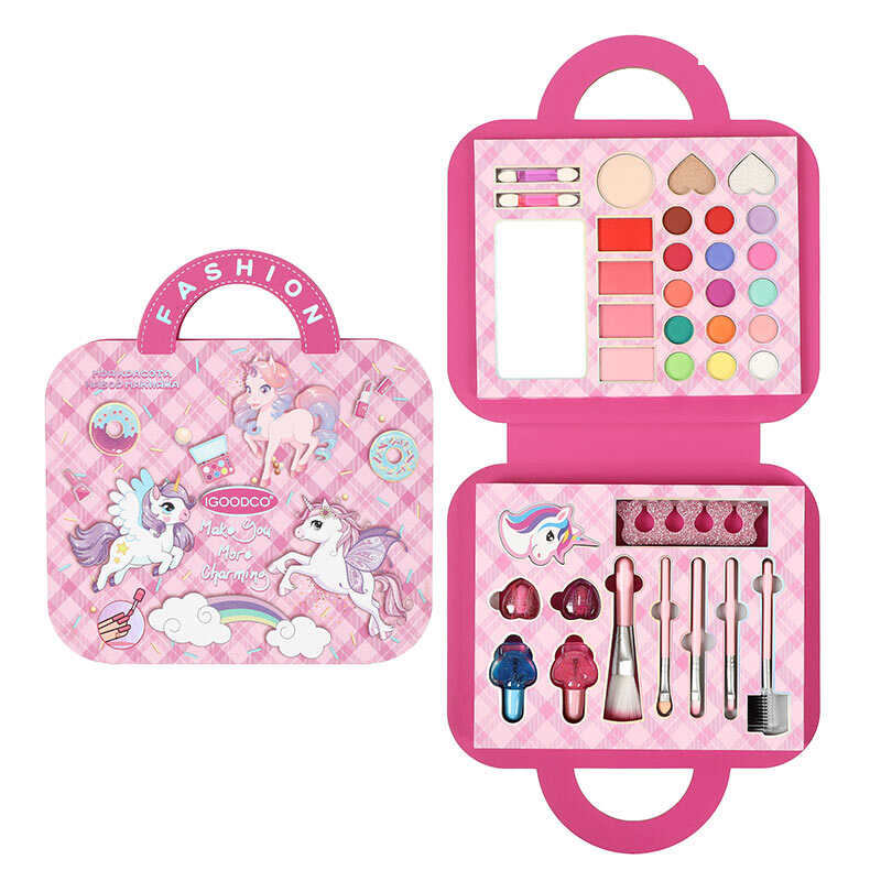 Косметика LK 28587 (72) тіні, рум“яна, хайлайтер, пудра, аплікатори та пензлі, лак для нігтів, пилочка, в пакеті