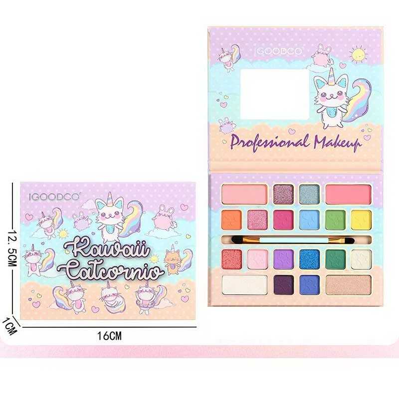 Косметика LK 5067 (192) 16 кольорів тіней, пензлик, дзеркальце, рум’яна, контуринг, в коробці