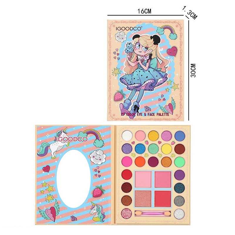 Косметика LK 5102 (144) 27 кольорів, тіні, рум“яна, люстерко, аплікатор для нанесення тіней, в коробці