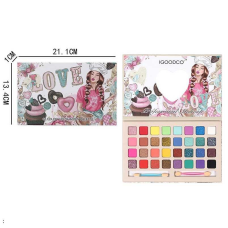 Косметика LK 5109 (192/16) 32 кольори, матові та глітерні тіні, 2 аплікатори, в коробці 