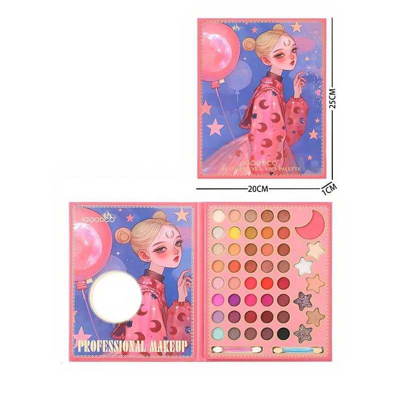 Косметика LK 5173 (96) 40 кольорів тіней, хайлайтери, рум“яна, у плівці