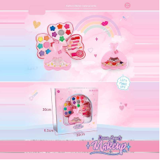 Косметика M 717 (48/2) розкладна палетка, тіні для повік, рум’яна, лак, бальзам для губ, аплікатори для тіней, блиски для губ, глітер, в коробці