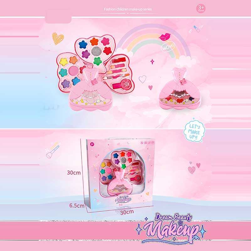 Косметика M 717 (48/2) розкладна палетка, тіні для повік, рум’яна, лак, бальзам для губ, аплікатори для тіней, блиски для губ, глітер, в коробці