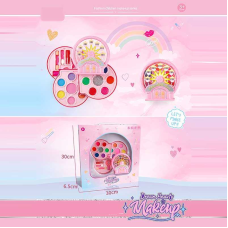 Косметика M 718 (48/2) розкладна палетка, тіні для повік, рум’яна, лак, бальзам для губ, аплікатори для тіней, блиски для губ, глітер, в коробці