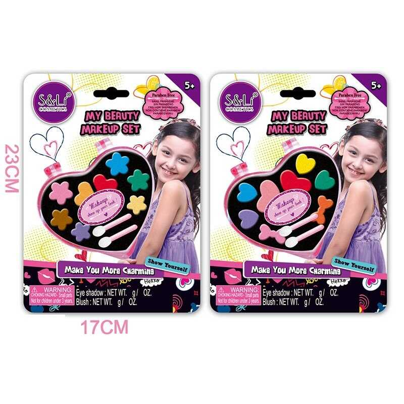 Косметика S 21617 D/1-2 (192/2) 2 види, тіні, рум“яна, блиски, помади, на листі