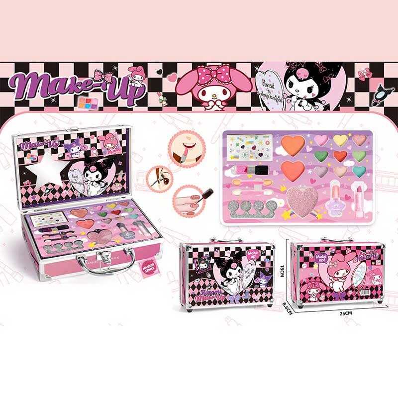 Косметика XF 1819 B (40/8) тіні для повік, румяна, помада, аплікатори, лак, хайлайтер, у боксі