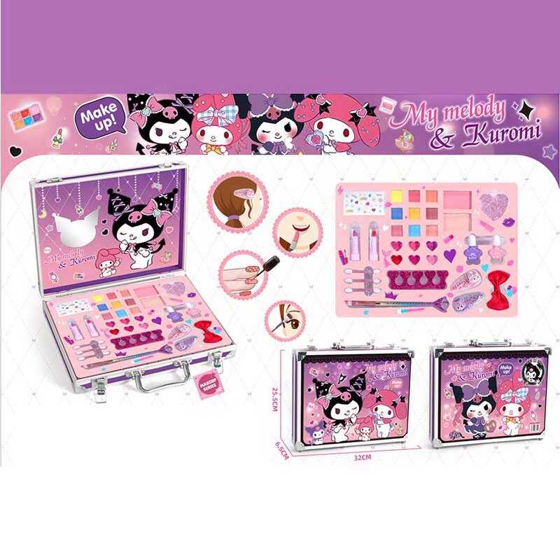 Косметика XF 1820 C (20/2)  тіні для повік, румяна, помада, аплікатори, лак, хайлайтер, прикраси для волосся, пудра у боксі