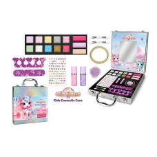 Косметика ZR 51 C (48) люстерко, резинки, розділювач для пальців, тіні, пилочка, помади, наліпки, глітер, аплікатори, у валізі