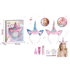 Косметика з прикрасами AA 2611 (120/2) 2 види, обруч, лак для нігтів, блиск, помада, наліпки, в коробці