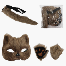 Костюм квадробера C 72108 (120) маска, хвіст з регульованим ремінцем, рукавички, в пакеті