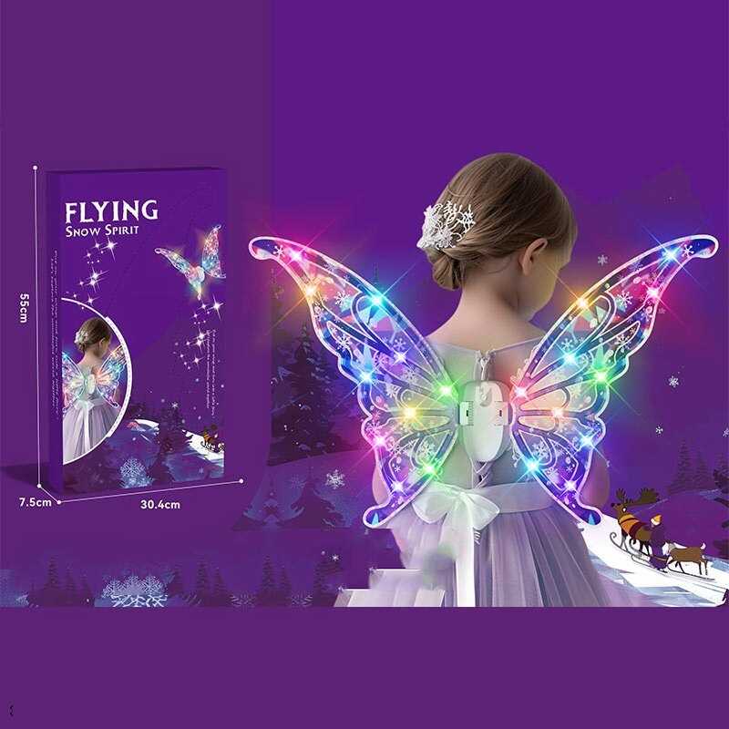 Крила 606-21 B (24) працюють від батарейок, підсвічування, рух крилами, мелодія, ремінці для кріплення, в коробці