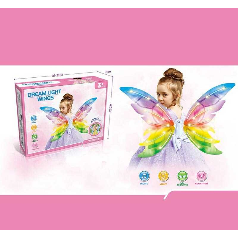 Крила 813-94 (48) перламутр, мелодія, підсвічування, рух крилами, в коробці