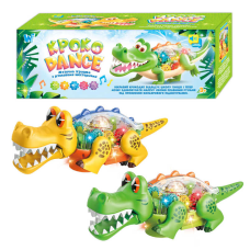 Крокодил 36195 (36) “WToys“, 2 кольори, ОЗВУЧУВАННЯ УКРАЇНСЬКОЮ МОВОЮ, рухливі шестерні, рухається, пісня, підсвічування, в коробці