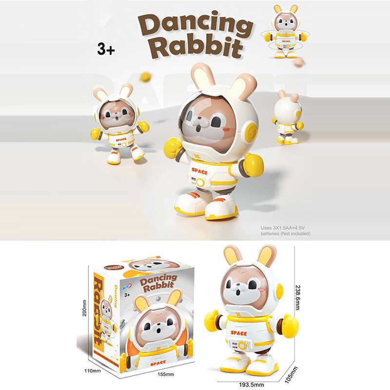 Кролик музичний 3060-1 (60) 2 режими роботи, танцює, обертається, підсвічування, пісня англ. мовою, в коробці