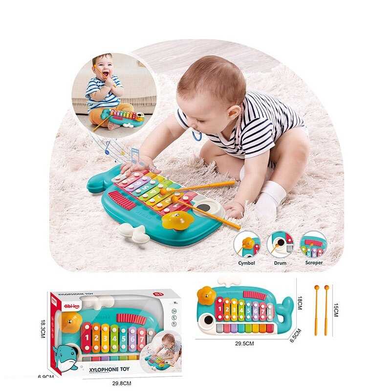 Ксилофон 6223 (24) палички, клавіші, цимбали, барабан, в коробці