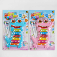 Ксилофон Y 9097 (120/2) “Динозаврик“, 2 кольори, на листі